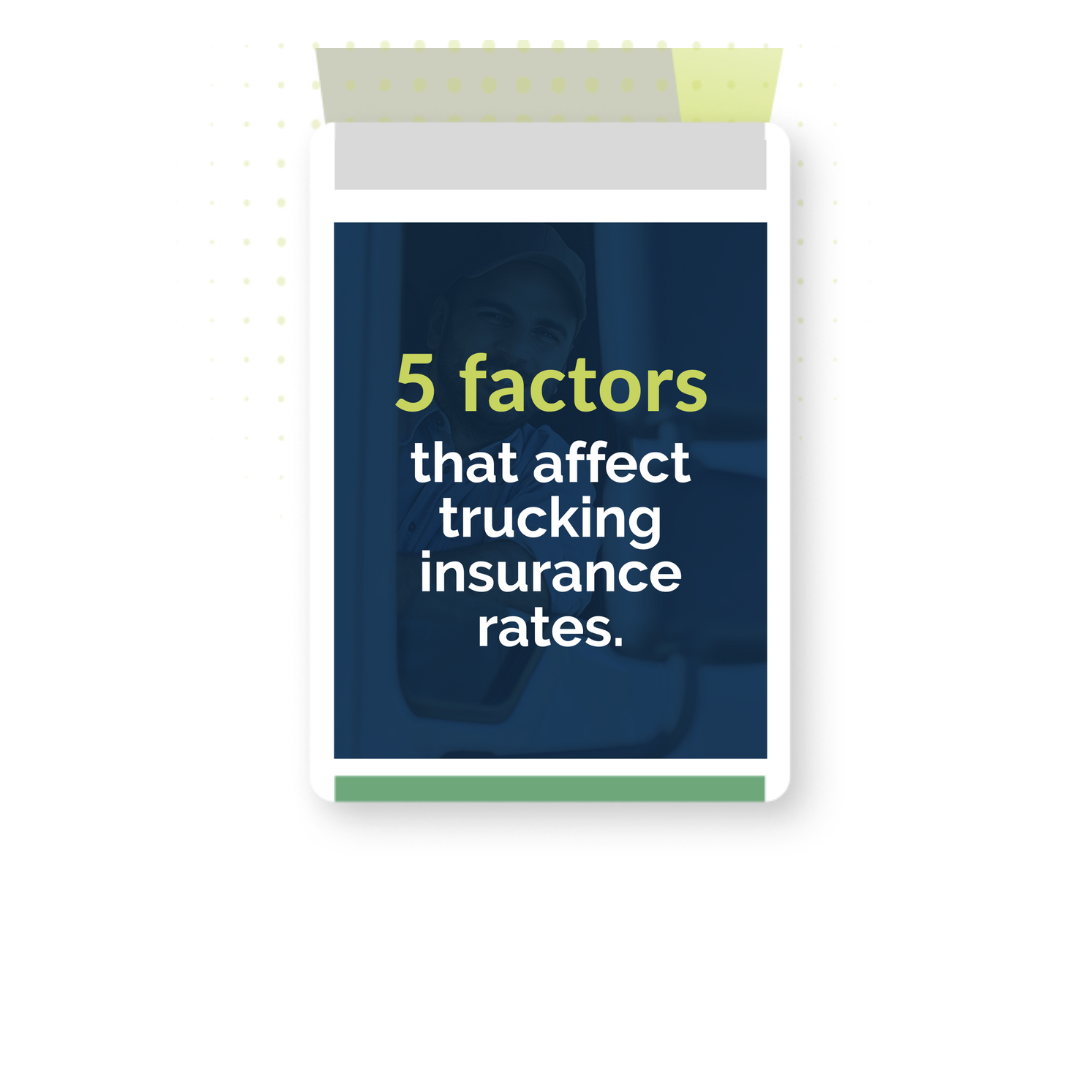 5 Factors that affect trucking insurance rates
